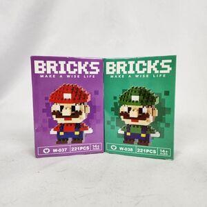 Bricks‎ Micro Building Blocks, Lot 2, Mario and Luigi